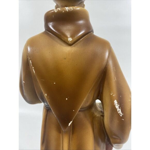 ANTIQUE Statue OF ST GERARD MAJELLA W/ SKULL PLASTER STATUE CATHOLIC ART 16” - Picture 15 of 16